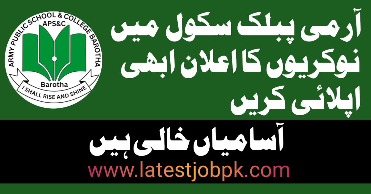 Latest Army Public School Jobs 2024 Apply Online