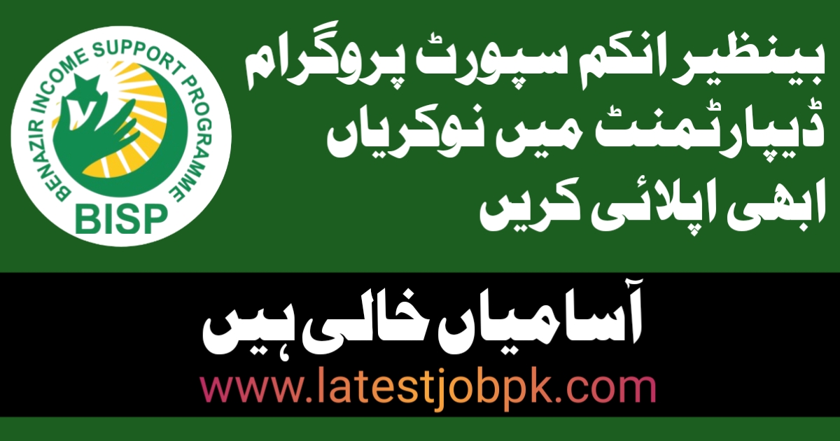 Benazir Income Support Programme Bisp Jobs 2025