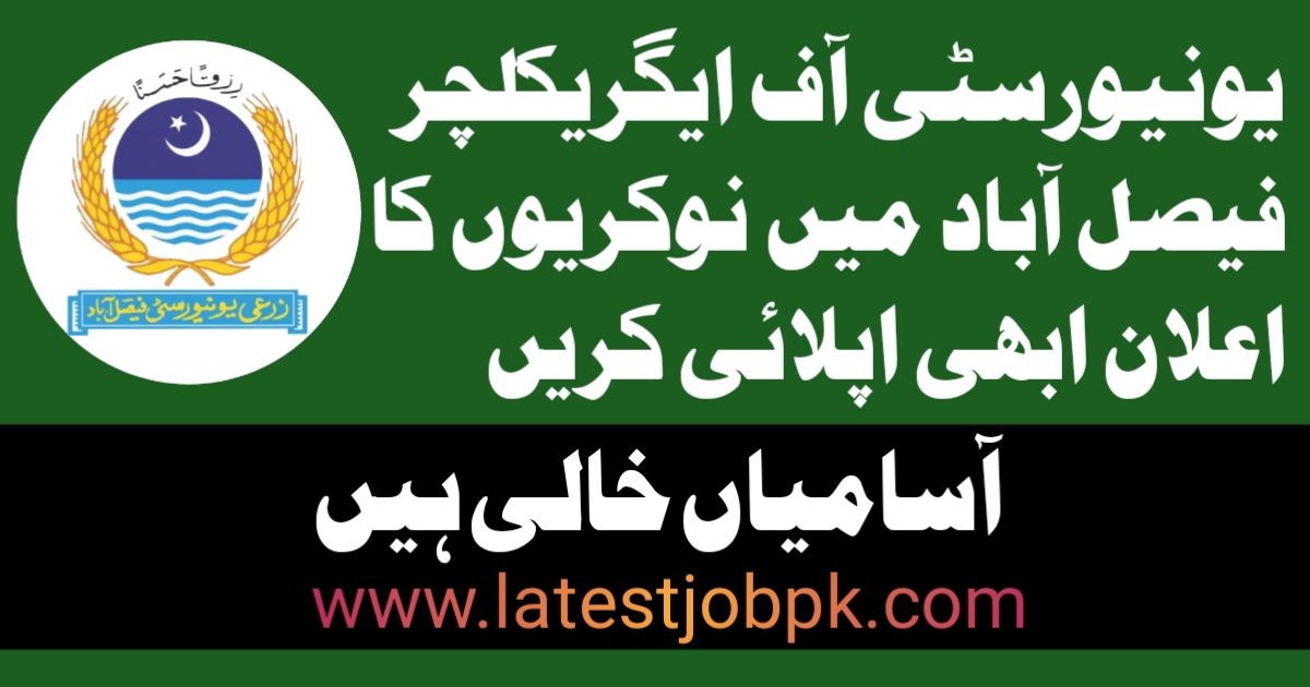 University of Agriculture Faisalabad UAF Latest Jobs 2025