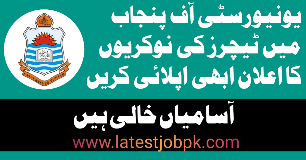 University Of Punjab Jobs 2025 Apply Online