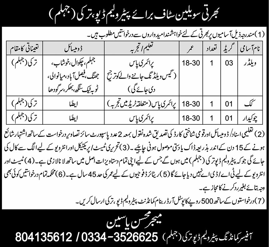 Petroleum Depot Jobs 2025 in Pakistan Advertisement