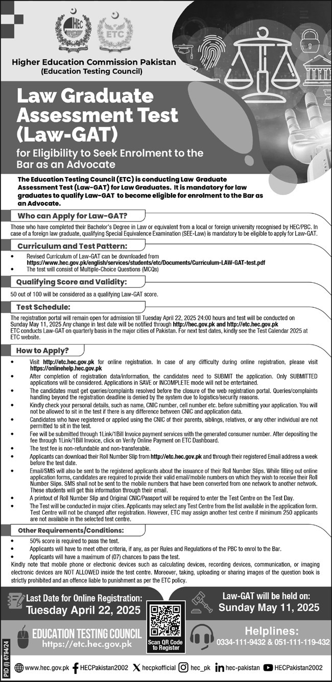 Higher Education Commission HEC Islamabad Jobs 2025 Advertisement