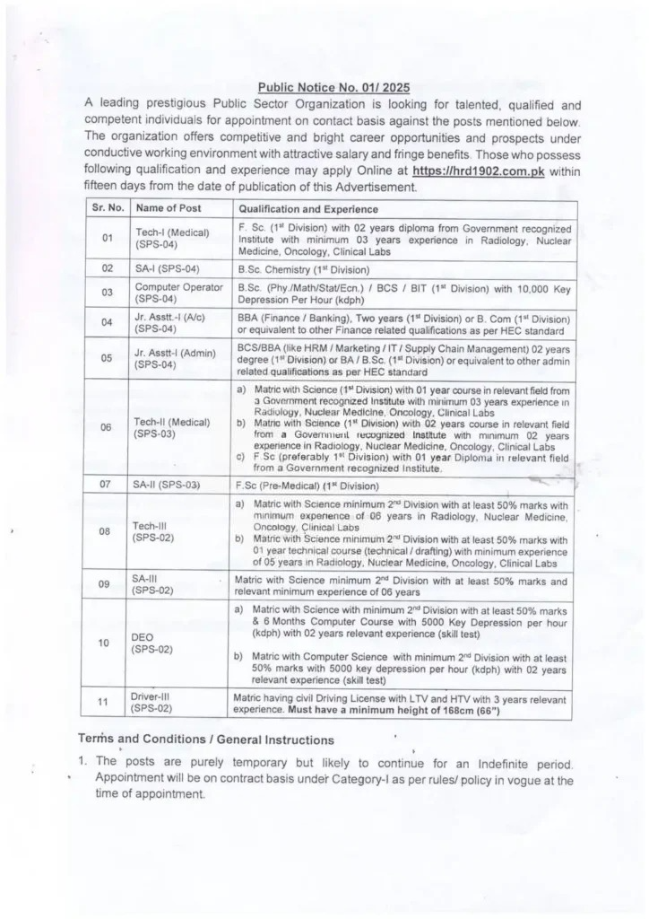 Ministry Of Energy NEECA Jobs 2025 Advertisement